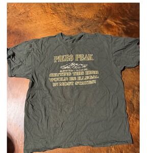 Pikes Peak‎ Colorado T-Shirt Novelty Graphic Tee Funny Legal Weed Souvenir